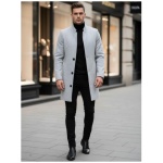 Pánsky jednoradový elegantný kabát MARCO šedá