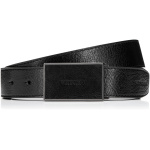 Pánsky kožený čierny opasok s koženou prackou – elegancia s výrazom 101-8M-211-1 skl.