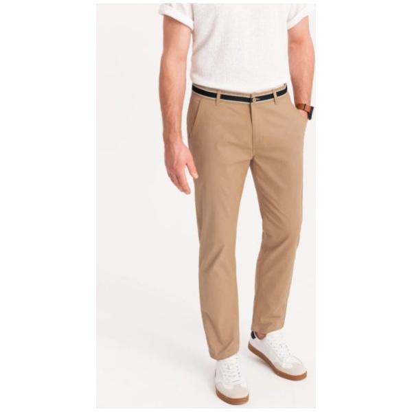 Pieskové chinos nohavice s ozdobným pásom V5 PACP-0118 - S