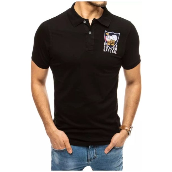 Pohodlná čierna polokošeľa - XXL