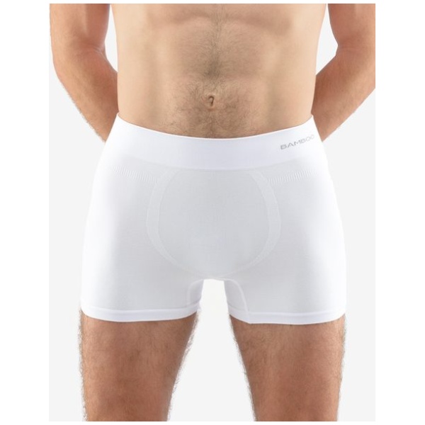 Pohodlné biele pánske boxerky ECO bamboo - S/M