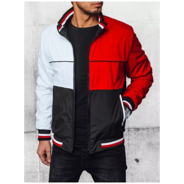 Prechodná čierna bunda v štýlovom prevedení - XXL
