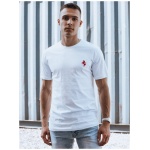 Pútavé biele tričko s logom - XL