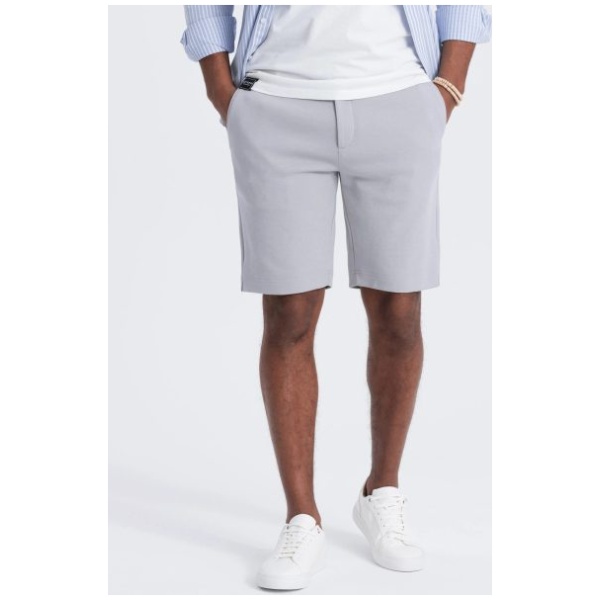 Šedé kraťasy zo štruktúrovaného úpletu V4 SRCS-0126 - XXL