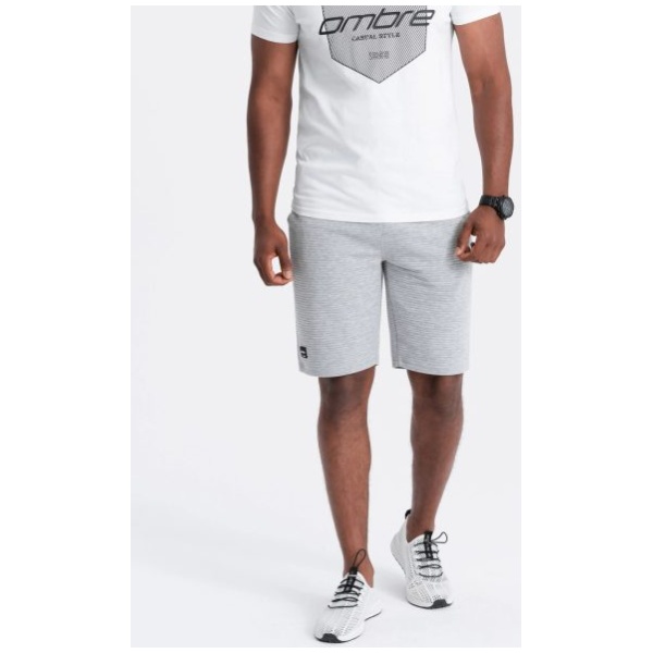 Šedé úpletové kraťasy V2 SRSK-0150 - XXL