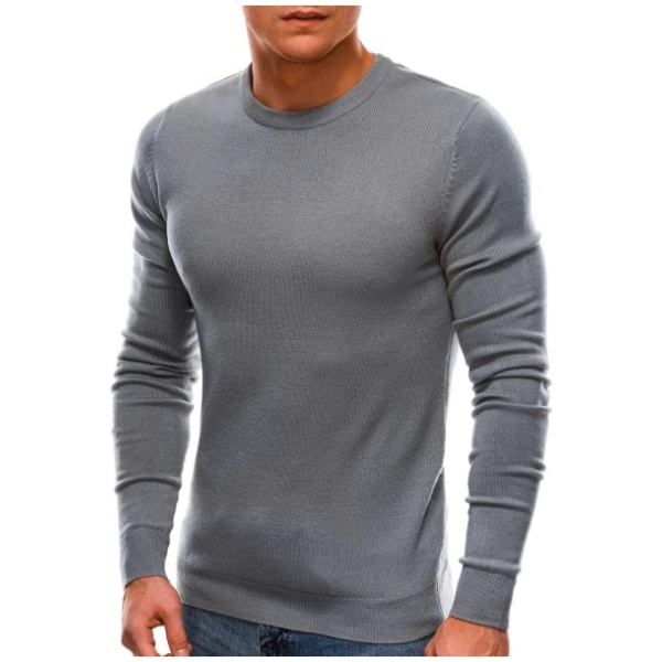 Šedý jednoduchý sveter V8 SWBS-0100 - XXL