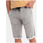 Štýlové svetlé šedé rifľové kraťasy V1 SRDS-0135 - XL