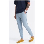 Svetlo modré tepláky s trendy prešívaním V7 PABS-0173 - S