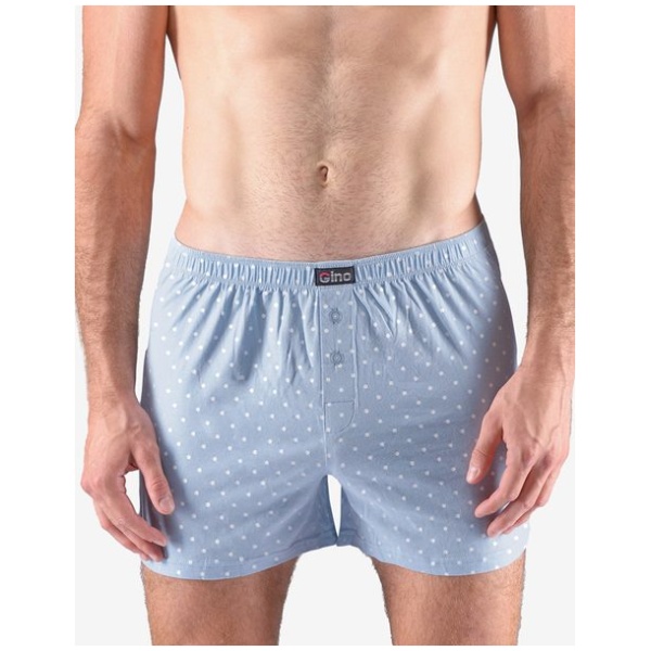 Svetlomodré bodkované pánske trenky - L/XL