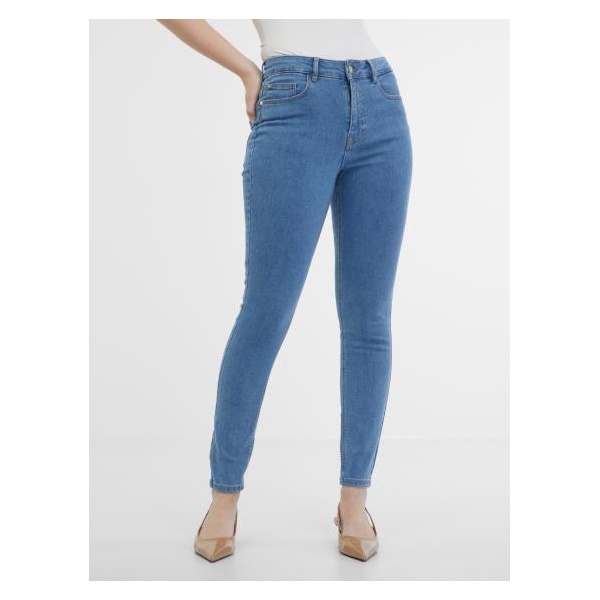 Svetlomodré dámske džínsy skinny fit