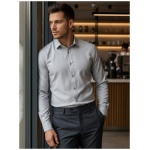 Svetlošedá elegantná košeľa - XL