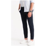 Tmavo modré chinos nohavice s ozdobným pásom V2 PACP-0118 - M