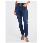 Tmavomodré dámske slim fit džínsy