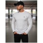 Trendy biele tričko s dlhým rukávom - 3XL