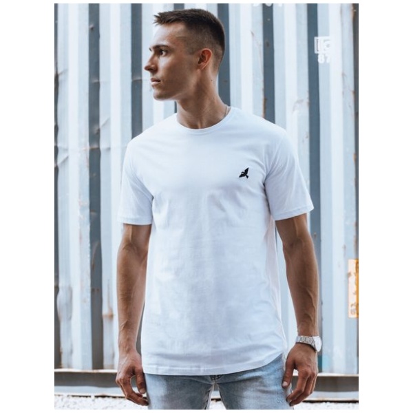 Trendy biele tričko s logom - XXL