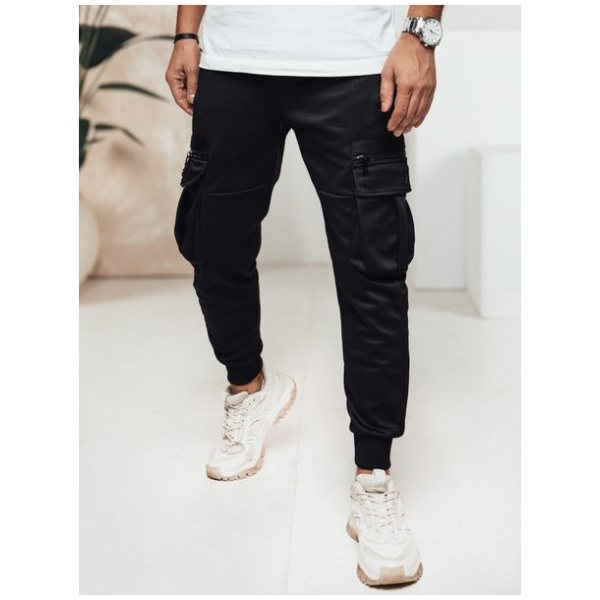 Trendy čierne kapsáčové joggery - XXL