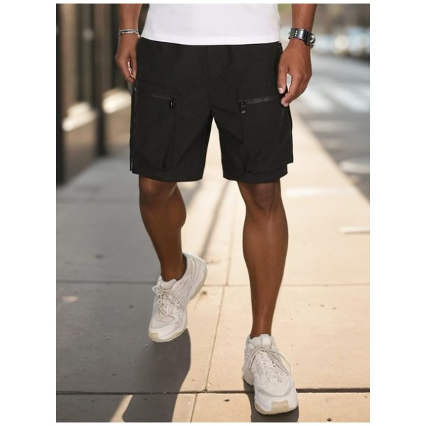 Trendy čierne kapsáčové kraťasy - XL