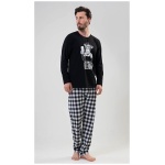 Trendy čierne pánske pyžamo Opica - XXL