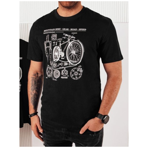 Trendy čierne tričko pre cyklistov - M