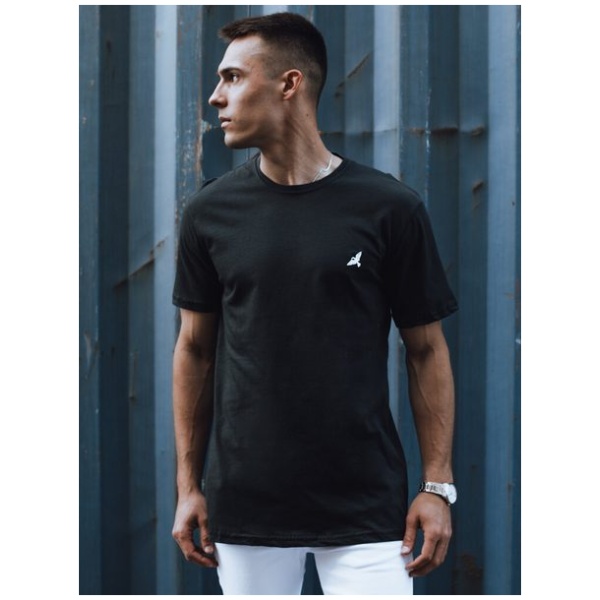 Trendy čierne tričko s logom - M