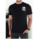 Trendy čierne tričko s potlačou - XL