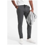 Trendy grafitové nohavice s pružným pásom V2 PACP-0116 - L