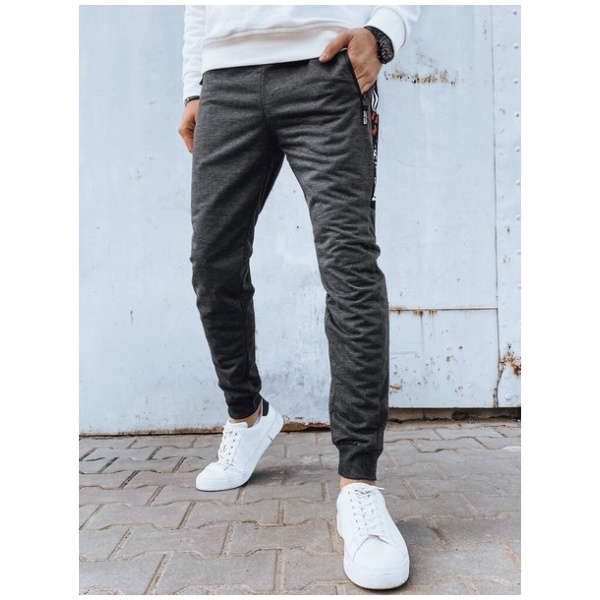 Trendy grafitové pohodlné tepláky - L/XL
