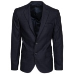 Trendy kárované pánske sako modré - XXL/58
