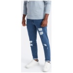 Trendy modré rifle s odreninami V2 PADP-0163 - L