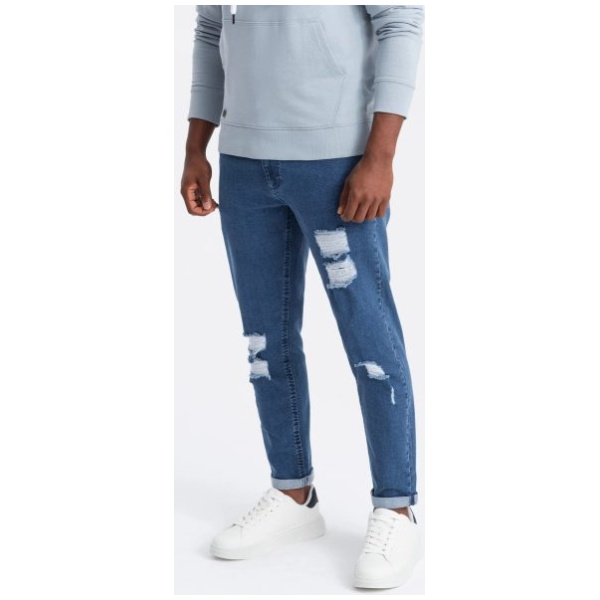 Trendy modré rifle s odreninami V2 PADP-0163 - XL