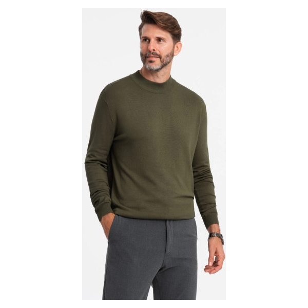 Trendy olivový  polorolák V7 SWTN-0100 - XXL