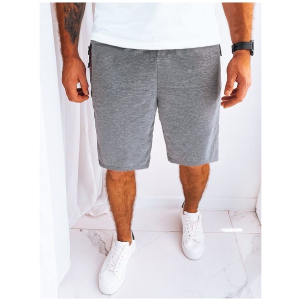 Trendy pánske kraťasy na bežné nosenie tmavošedé - XL