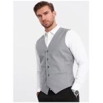 Trendy šedá elegantná vesta V3 BLZV-0112 - L