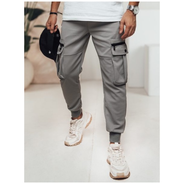Trendy šedé kapsáčové joggery - M