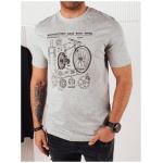 Trendy šedé tričko pre cyklistov - XXL