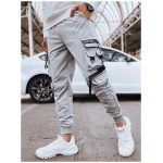 Trendy sivé joggery s vreckami - XXL