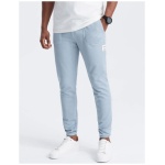 Trendy svetlo modré pletené tepláky V4 PASK-0211 - XL