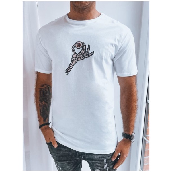 Trendy tričko s potlačou bielej farby - XXL