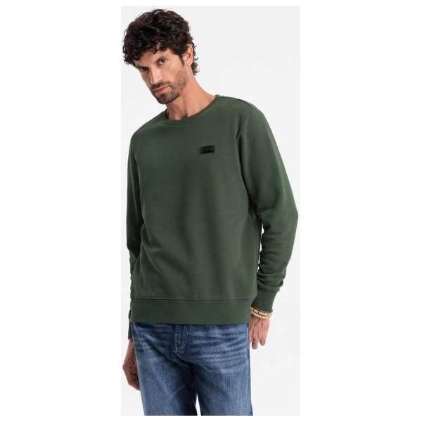 Trendy zelená mikina s nášivkou V4 SSNZ-0136 - M