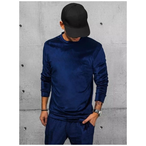 Velúrová mikina v granátovej farbe - XL