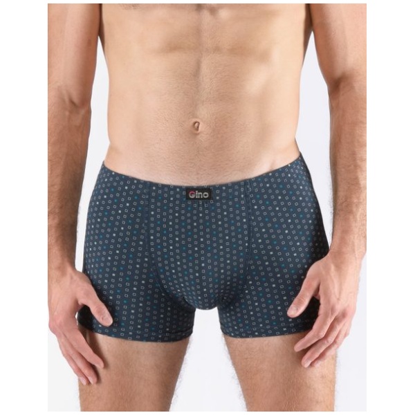 Vzorované tmavomodré pánske boxerky - S/M