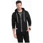 Základná čierna mikina na zips V5 SSBZ-0178 - S