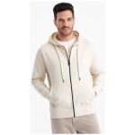 Základná krémová mikina na zips V11 SSBZ-0178 - XL