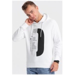 Zaujímavá biela mikina s popisom V1 SSPS-0152 - XL