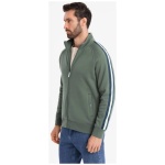 Zaujímavá olivová bomber mikina V2 SSZP-0219 - XL