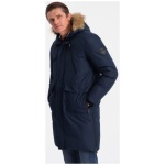 Zimná originálna tmavomodrá prešívaná parka V1 JALJ-0148 - L