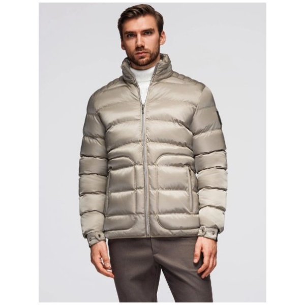 Atraktívna šedá bomber bunda V5 JALP-0218 - M
