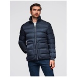 Atraktívna tmavomodrá bomber bunda V2 JALP-0218 - M