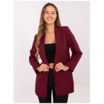 Burgundská elegantná bunda s aplikáciami RUE PARIS
