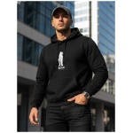 Čierna mikina s potlačou bear - XL